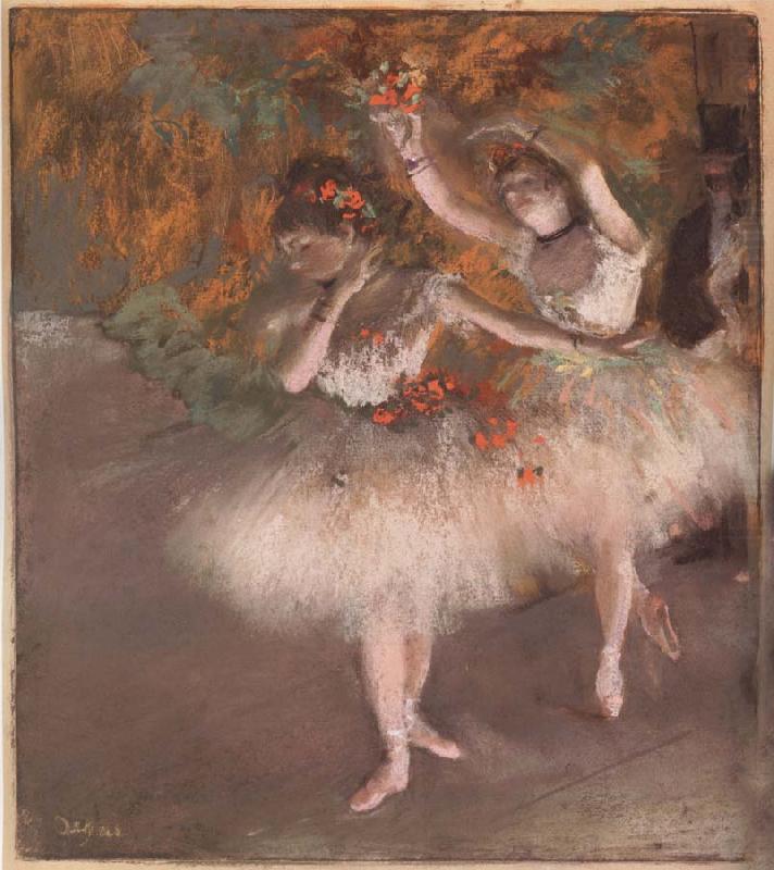 Edgar Degas Two Dancers entering the Stage china oil painting image